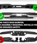 Chrome rear step bumper assembly for 1999-2006 Chevy Silverado/GMC Sierra with mounting brackets