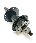 Beefed Up Rear Bike Hub Assembly 36 Hole Disc Brake Compatible 135mm Old 180mm Axle 36mm Hub Black Includes Disc Brake Bracket