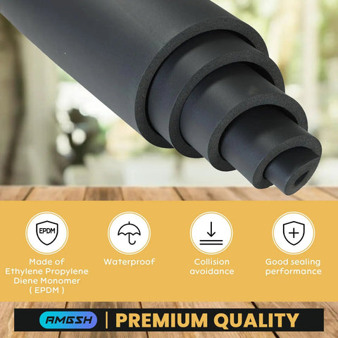 Half Inch Thick Neoprene Foam Sheet 17 Inch Wide 60 Inch Long Non Adhesive Padding For DIY Gaskets Seals Pads Crafts Flooring And Anti Vibration Cushioning