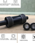 Square Taper Bottom Bracket Set For Mountain And Road Bikes, Pro Grade Aluminum Sealed Bearing BB With Boron Spindle, 68x120mm, Black Finish, Includes Cups And Waterproof Screws.