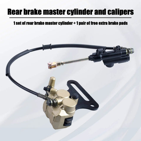 Plug And Play 12mm Rear Disc Hydraulic Brake Master Cylinder Caliper Kit For Dirt Bikes Fits 70cc To 150cc Models