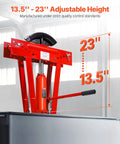 VEVOR 12 Ton Hydraulic Pipe Bender Manual Copper Tube Bending Machine With Six Dies for 13.5" to 23" height adjustment.