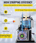 Automatic Electric Wire Stripper With 370W Motor Beast Workhorse showing internal components and efficiency details.