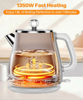 1.8L All Stainless Steel Electric Kettle For Fast Boil, BPA Free Tea Kettle With 1350W, Auto Shutoff And Boil Dry Protection