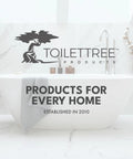 Black Toilet Brush And Plunger Combo With Killer Suction And Sturdy Bristles For No Sweat Clog Removal Plus Straight Up Bathroom Deep Cleaning Freshness In Black displayed in a modern bathroom setting.