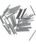 Heavy Duty 304 Stainless Steel Dowel Pins 50 Pack Snug Alignment Cylindrical Locating Fasteners Rust Resistant, top view of pins
