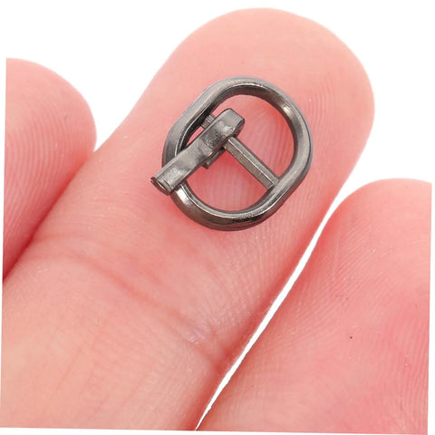 150 Pieces Mini Belt Fasteners Alloy Buckles For Sewing Crafts Small Metal Buckles With Single Prong For Doll Clothes Shoes Bags DIY Accessories