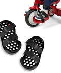 Adaptive Pedal Stabilizers for Bikes with Adjustable Foot Support Straps on small tricycle pedal