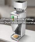 Straight Up Reliable Automatic Granule Filler Machine With Digital Scale Pro Level 304 Stainless Steel Powder Doser on countertop.