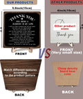 Comparison of 5.9x5.9 inch Rustic Coffee And Tea Bar Decor Sign vs smaller 4x4 inch wooden plaque on display stands.