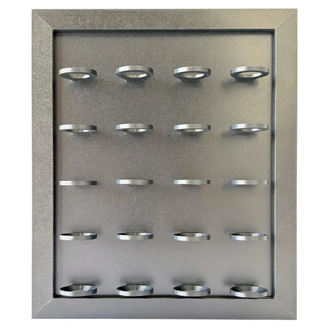 Premium Golf Ball Display Case for Wall Mount or Free Standing Setup Black Wood Frame That Holds Up to 20 Logo Balls