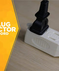 SlimLine 3 Ft Indoor Extension Cord With Right Angled Plug, 16/3 3 Polarized Outlets, PVC Jacket