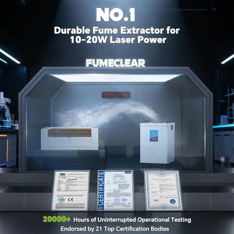 Industrial Laser Fume Extractor With H13 HEPA Filtration Designed For Active Soldering Workspaces, durable design showcasing fume management.