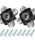 New Badass Front Wheel Hub Assembly With Wheel Studs Pair Ready Fast Swap For Polaris Ranger 570 900 1000 Diesel HST Evo Full Size UTV Off Road Trails, showing hub assembly with wheel studs.