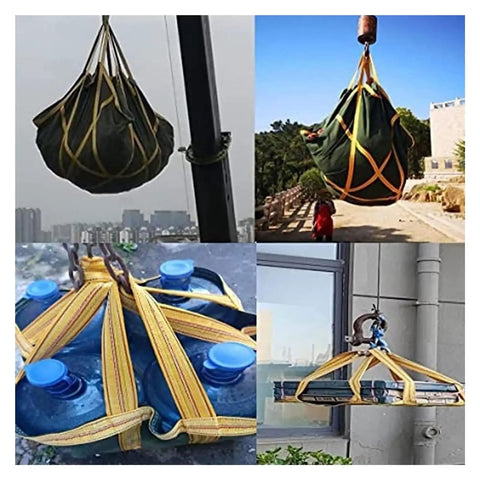 Heavy Duty Cargo Lifting Net for Pallets and Cranes Beefy Canvas Construction with Reinforced Handles Tear Resistant Security Bag