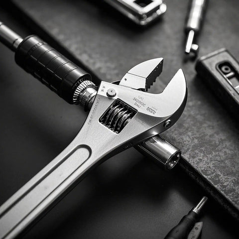 Must Have 15 Inch Adjustable Wrench Set With Wide Jaw, Heavy Duty Crescent Tools, Ergonomic Handles, Forged Steel Chrome
