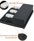 Portable 3 Pedal Keyboard Pedal Board With Soft Sostenuto And Sustain Pedals, Anti Slip Wood Base, image showing alloy pedals