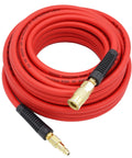 Hybrid Air Hose One Quarter Inch By Fifty Feet 300 PSI Heavy Duty Workhorse Built To Last Kink Resistant All Weather Red