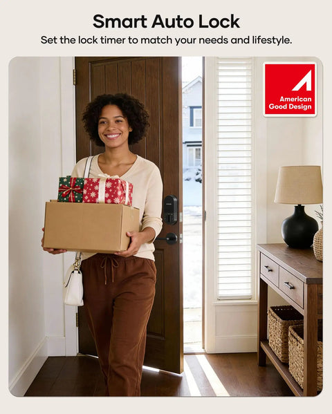 Seamless Front Door Smart Lock With Fingerprint Entry And Apple Home Key Compatibility. Enjoy No Sweat Wifi App Control For iPhone And Android Users. Rock Solid Home Security That Slips Right Over Your Existing Deadbolt Setup.
