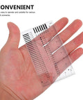 Hand holding a High Precision Measuring Ruler for Crack Width and Diameter Defect Detection in Work Sites, Durable Plastic Flaw Gauge