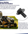 3 Pack Left Hand Thread Blade Bolts With Belleville Washers One Half Inch Diameter By One And One Half Inch Length Built Tough Mower Hardware For Finish Mowers Compatible With 502300 502301 502310 21 023 156026 502313 shown with mower