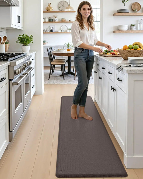 Extra Long Anti Fatigue Kitchen Mat Cushioned Memory Foam Runner Rug 70 By 20 Inches Waterproof Non Slip Backing for standing