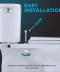 Easy installation of Guinevere SoftClose Elongated Toilet Seat And Lid Ebony Durable High Gloss Polypropylene Slow Close Upgrade