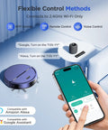 2 In 1 Robot Vacuum And Mop With 8000Pa Suction, Slim Self Charging Smart Cleaner with app control, phone, and remote visible