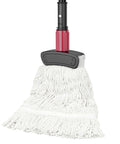 Workhorse Heavy Duty Commercial Wet Mop With Adjustable 39 To 51 Inch Stainless Steel Handle Looped End Mop Head Reusable Cotton Head