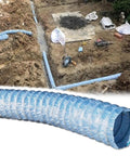 2 Inch Soft Flexible French Drain Pipe With Non Woven Filter Fabric on construction site, 50 Meters Long