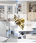 2 Pack Ball Catch Door Hardware For Top Of French Doors Adjustable Drive In Ball Latch Invisible Pantry Door Solution Bronze Finish