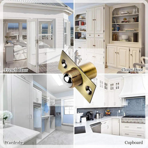 2 Pack Ball Catch Door Hardware For Top Of French Doors Adjustable Drive In Ball Latch Invisible Pantry Door Solution Bronze Finish