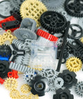 MaleKo Tech Gears And Axles Set Over 120 Pieces For MOC Car Building Blocks Accessories Wheels Pins Differential Gearbox Chain