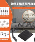 63-Piece Sofa Upholstery Spring Replacement Kit with various components displayed on orange banner