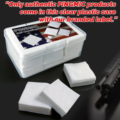 2 Inch Gun Cleaning Patches Box For 22 Caliber To 45 Caliber And Five Five Six And Nine Millimeter Firearms with cotton patches