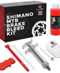 Shimano Hydraulic Brake Bleed Kit With 120ml Mineral Oil And Pro Syringe For Easy At Home DIY Maintenance On Mountain And Road Bikes