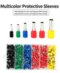 Premium Yoejuytr 1200 Pcs Cord End Terminals Kit With Ratchet Crimping Tool For Heavy Duty Electrical Wiring, Insulated Copper Ferrules Assortment In Durable Case, Perfect Gadget For Pros And DIY Whippers multicolor ferrules in storage case