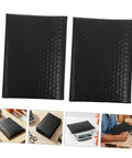 60 Pack Black Self-Sealing Bubble Mailers with Tear-Resistant PET Padding for Electronics and Cosmetics shown in various settings