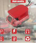 2 Pack Power Wheel Battery Adapter For V20 20V Li Ion Batteries With Fuses And 14AWG Wire showing protection features