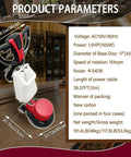 Heavy Duty 17 Inch Floor Scrubber Polisher With 1100W Motor shown with product dimensions and specifications on commercial floor