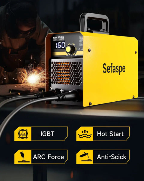 Dual Voltage Stick Welder With Digital Display And IGBT Inverter, 160A Arc Lift TIG Welding, visible welding sparks
