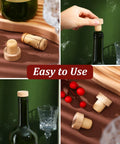 24 Piece T Shaped Cork Plugs Set Reusable Wooden And Rubber Wine And Beer Bottle Stoppers Easy Seal At Home Or On The Go
