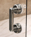 Powerful Large Suction Cup Handle for glass doors, semi-transparent diamond style, detachable, no drilling installation, 60mm PET+ABS build.