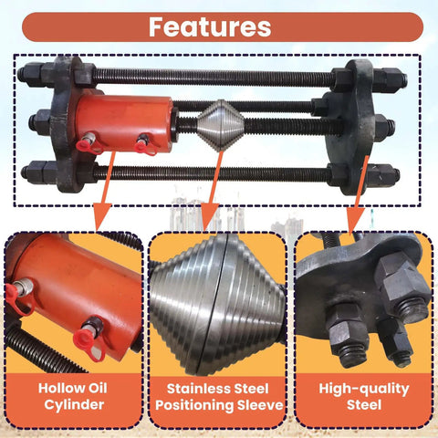 Heavy Duty Portable Line Boring And Welding Machine Kit for on-site chain repair with hollow oil cylinder and stainless positioning sleeve