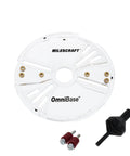 Universal 7 Inch Router Base Plate With Adjustable Swivel Wings And Clear Top For Sharp Vision featuring clear acrylic base and centering pins.
