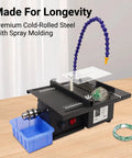 Jade Carving Machine 1850W Table Saw Polisher, 10000RPM Bench Grinder on a table with jade piece and water tray.