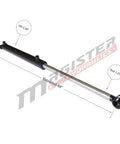 Magister hydraulic cylinder toy with 2in bore and 20in stroke; black welded ram, chrome rod