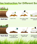 Instructions for using DIY White Garden Edging Borders Kit Ten Pieces Interlocking Plastic Edging for soft and hard soil.