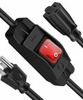 Heavy Duty Premium Weatherproof Extension Cord With 3 Prong Grounded Plug for indoor outdoor use with a power switch.