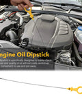 Engine Oil Level Dipstick Indicator For 2008-2013 Audi A3 2.0T in engine bay, yellow handle visible